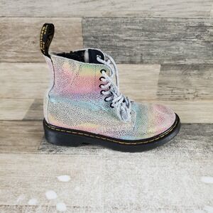 Dr. Martens Junior 1460 Pascal Kids Boots Sz 1 Multicolor Side Zip Ankle Booties